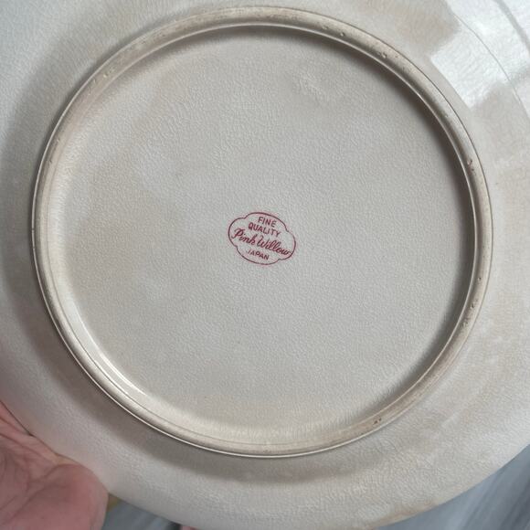 Pink Willow Dinner Plates Lot of 2 Vintage 1940s Fine Quality Made in Japan READ - Picture 8 of 12